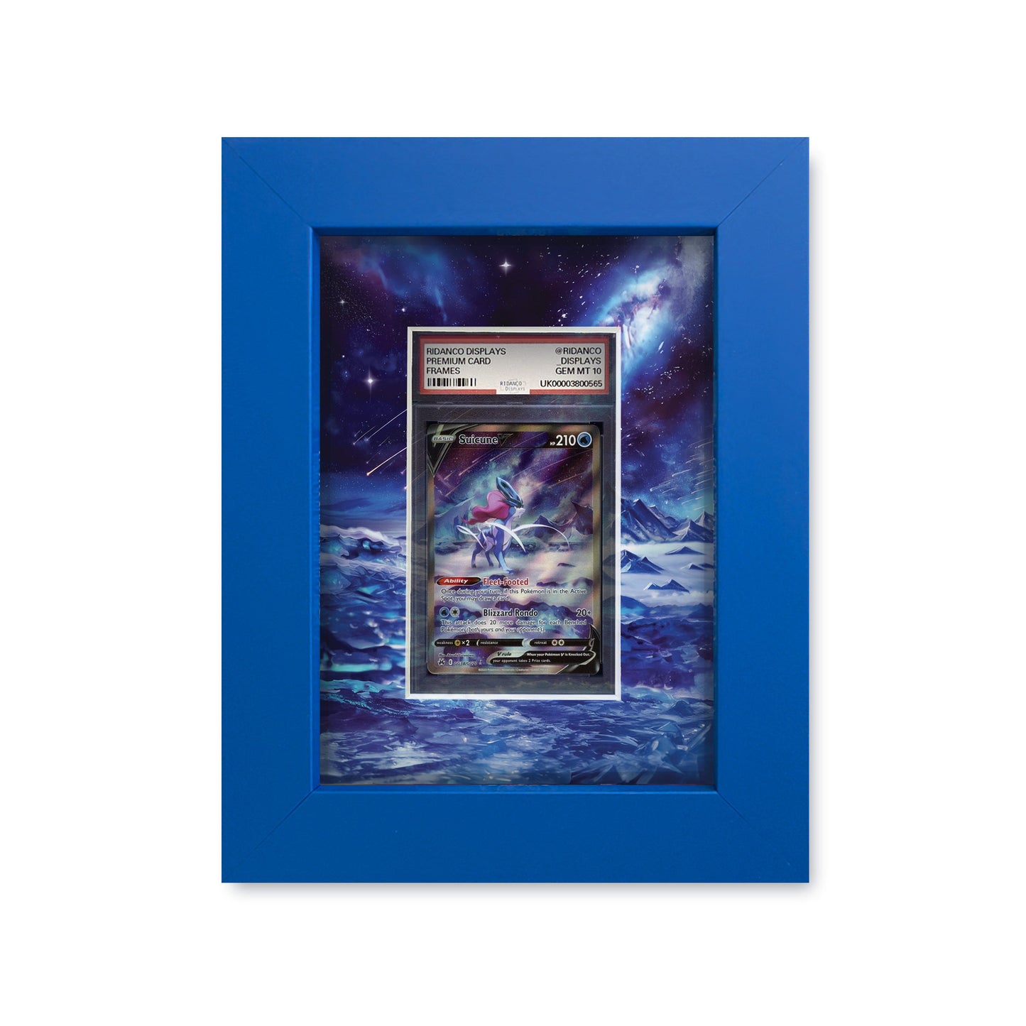 Suicune CZ Print 1 Graded Card Slab Frame | 33x30mm 'Showpiece'