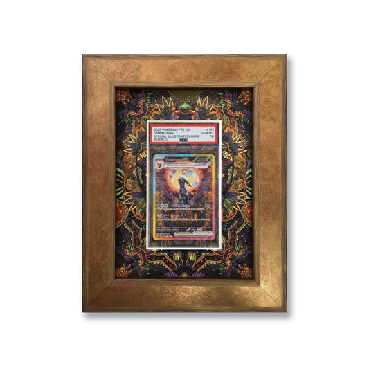 Umbreon Prismatic (Sunbreon) Print 1 Graded Card Slab Frame | 33x30mm 'Showpiece'