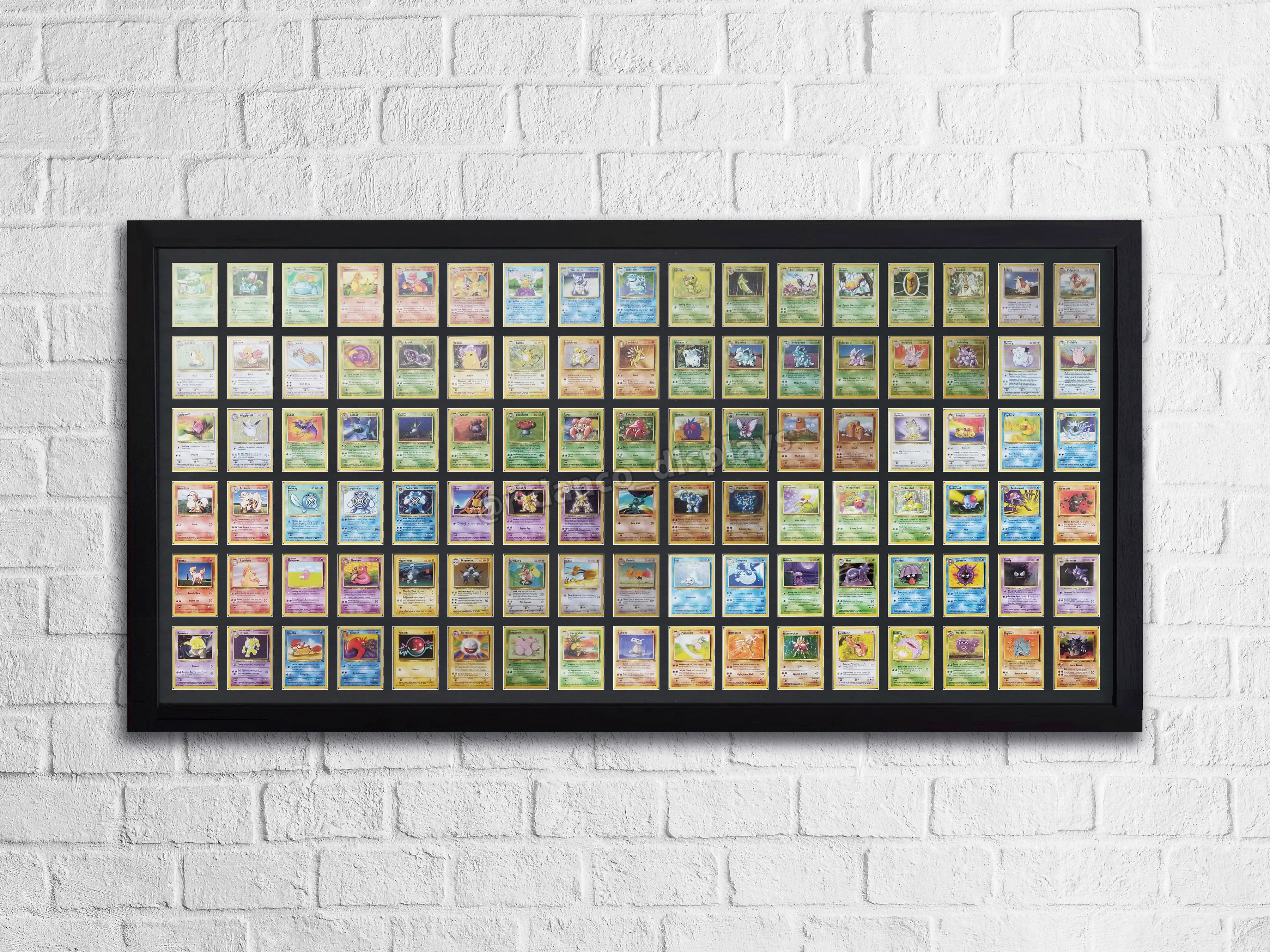 102 original pokemon cards 102 Raw Trading Card Display Frame – Ridanco Displays