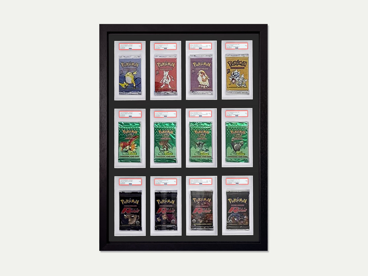 12 Graded Booster Pack Display Frame | Black, 23x35mm