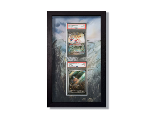 Pokemon Feebas and Milotic Surging Sparks SAR Print 2 Slab Frame