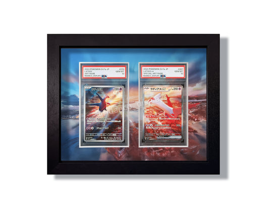 Pokemon Latios and Latias Surging Sparks Print 2 Slab Frame