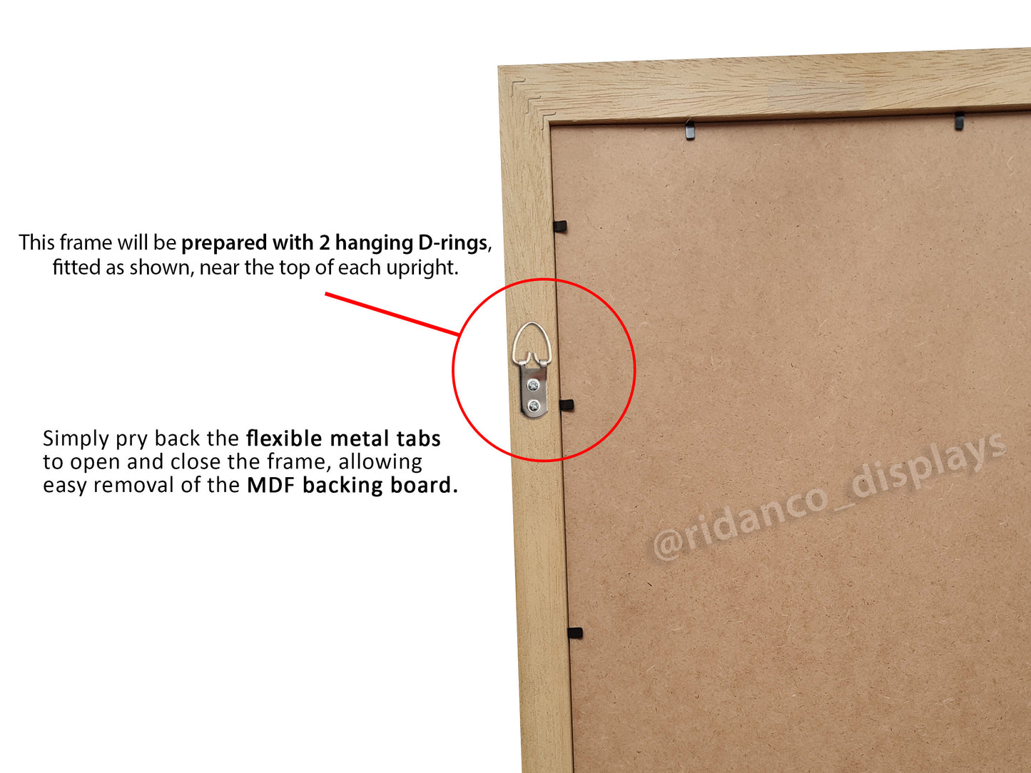 8 (1 row of 8) Magnetic (One-Touch) Cases Frame | Black