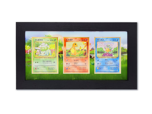 Pokemon 3 Starters Base Set Print Raw Card Frame
