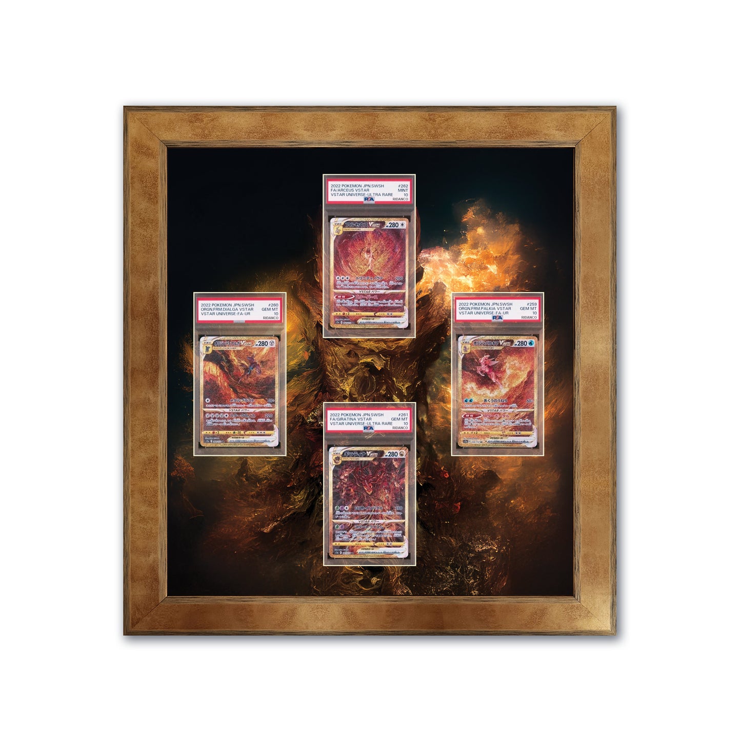 Pokemon VStar Universe (Crown Zenith) Print 4 Graded Card Slab Frame | Gold 33x30mm