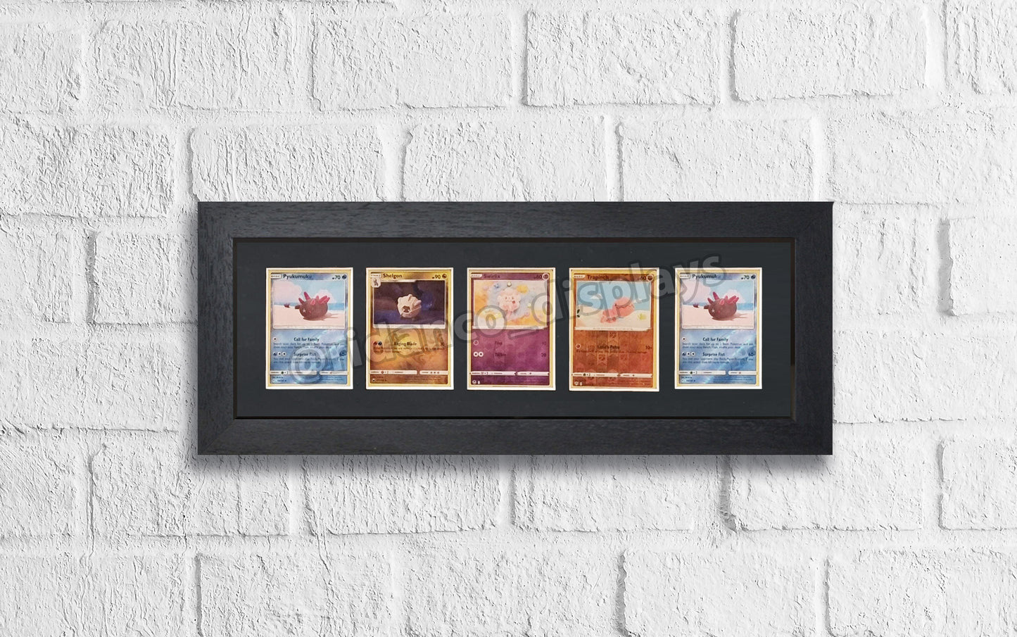 5 Raw Trading Card Display Frame | Black, 22x22mm (1x5 Layout)
