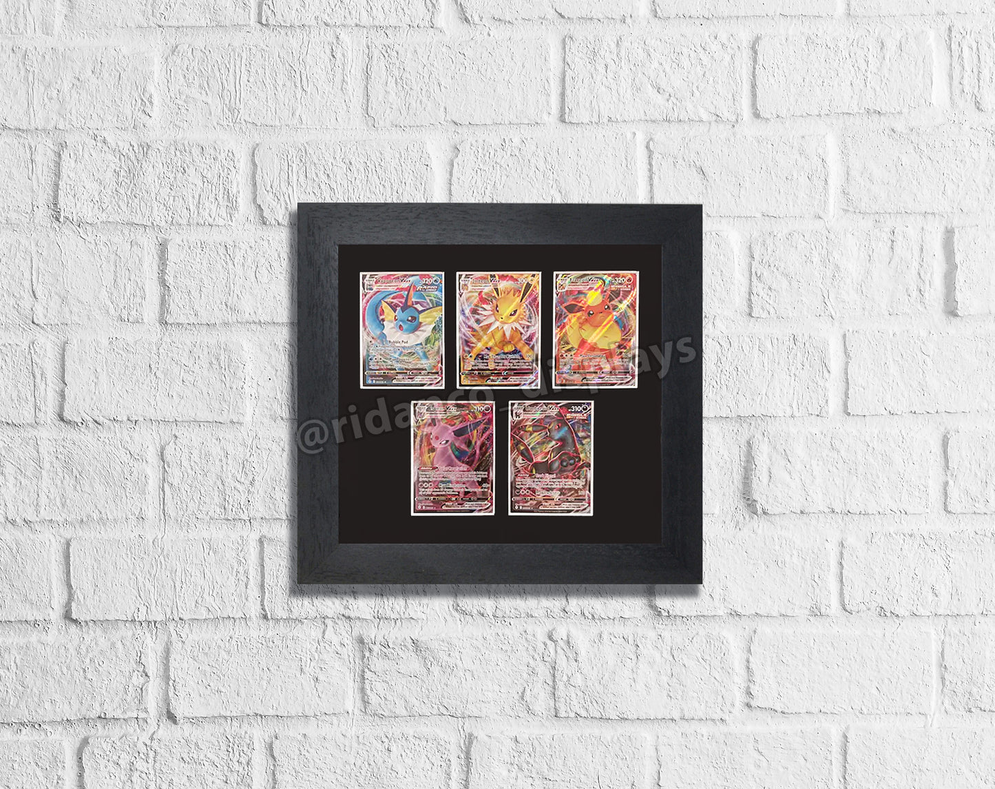 5 Raw Trading Card Display Frame | Black, 22x22mm (3+2 / 2+3 Layout)
