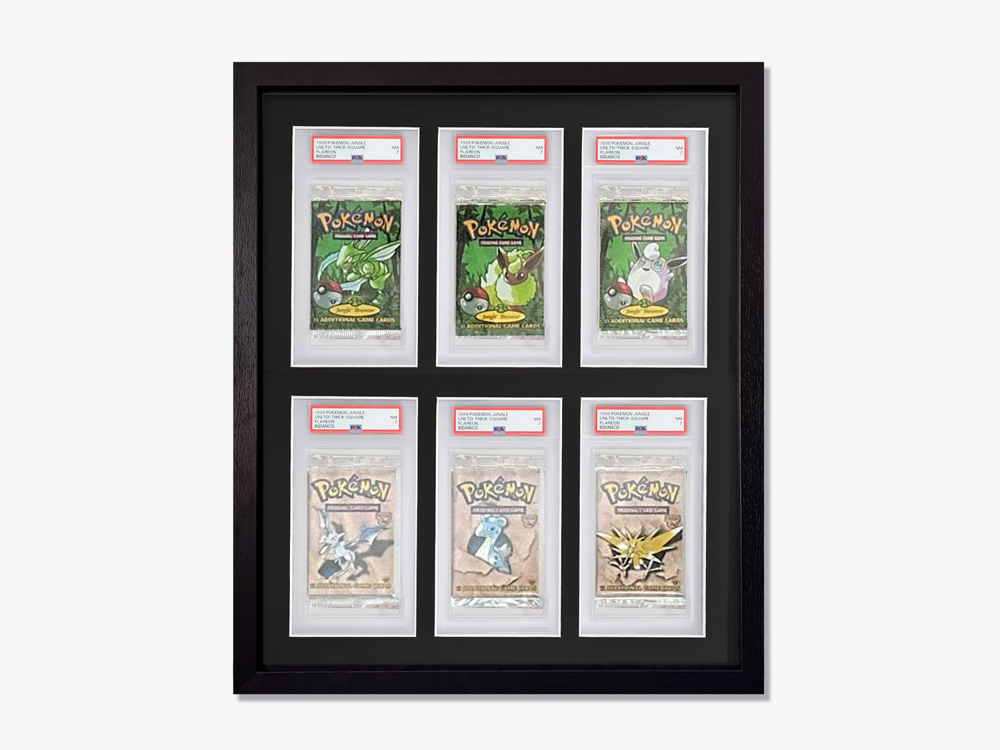 6 (2x3) Graded Booster Pack Display Frame | Black, 23x35mm