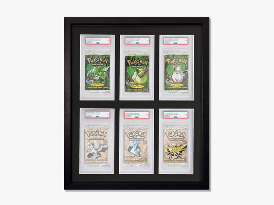 6 (2x3) Graded Booster Pack Display Frame | Black, 23x35mm