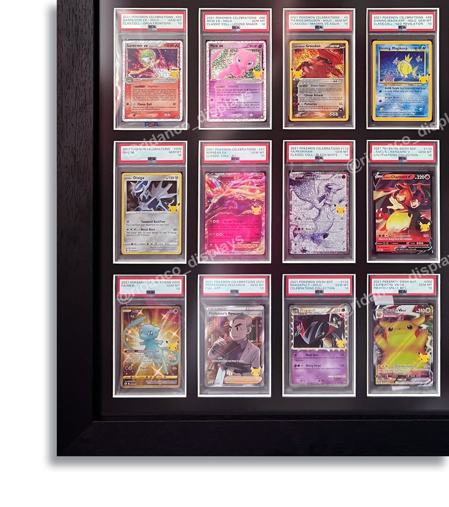 12 (3x4) Graded Card Slab Frame | Black, 39x29mm