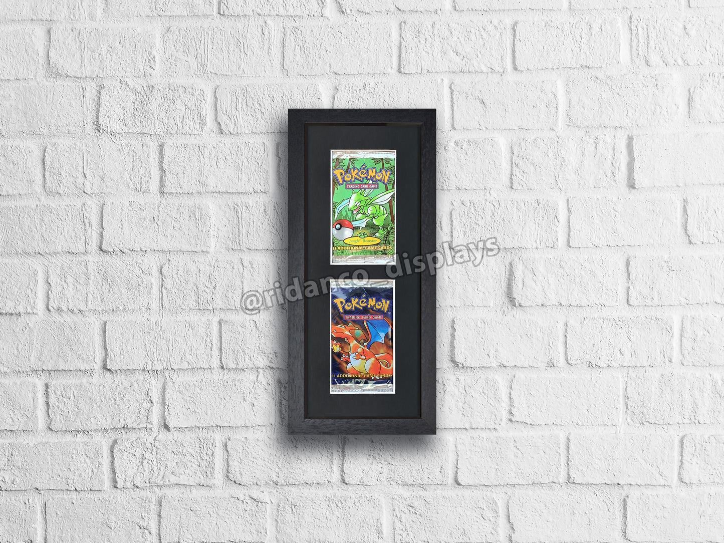 2 Booster Pack Artset Display Frame | Black, 22x22mm (2 rows of 1)