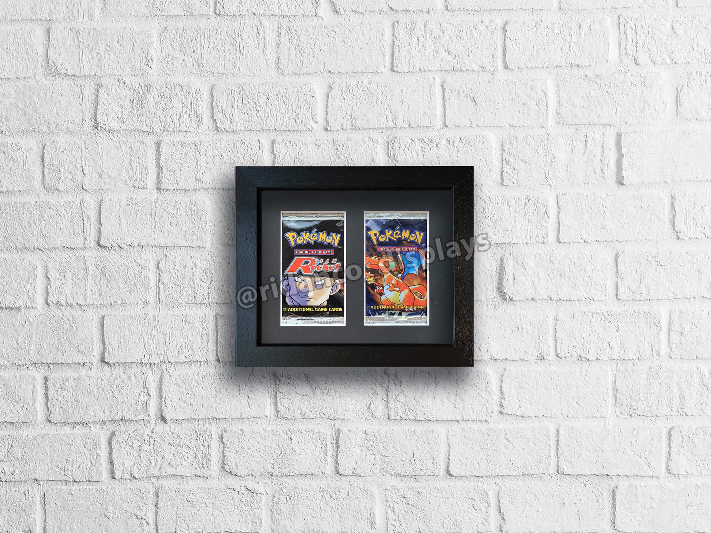 2 Booster Pack Artset Display Frame | Black, 22x22mm (1 row of 2)