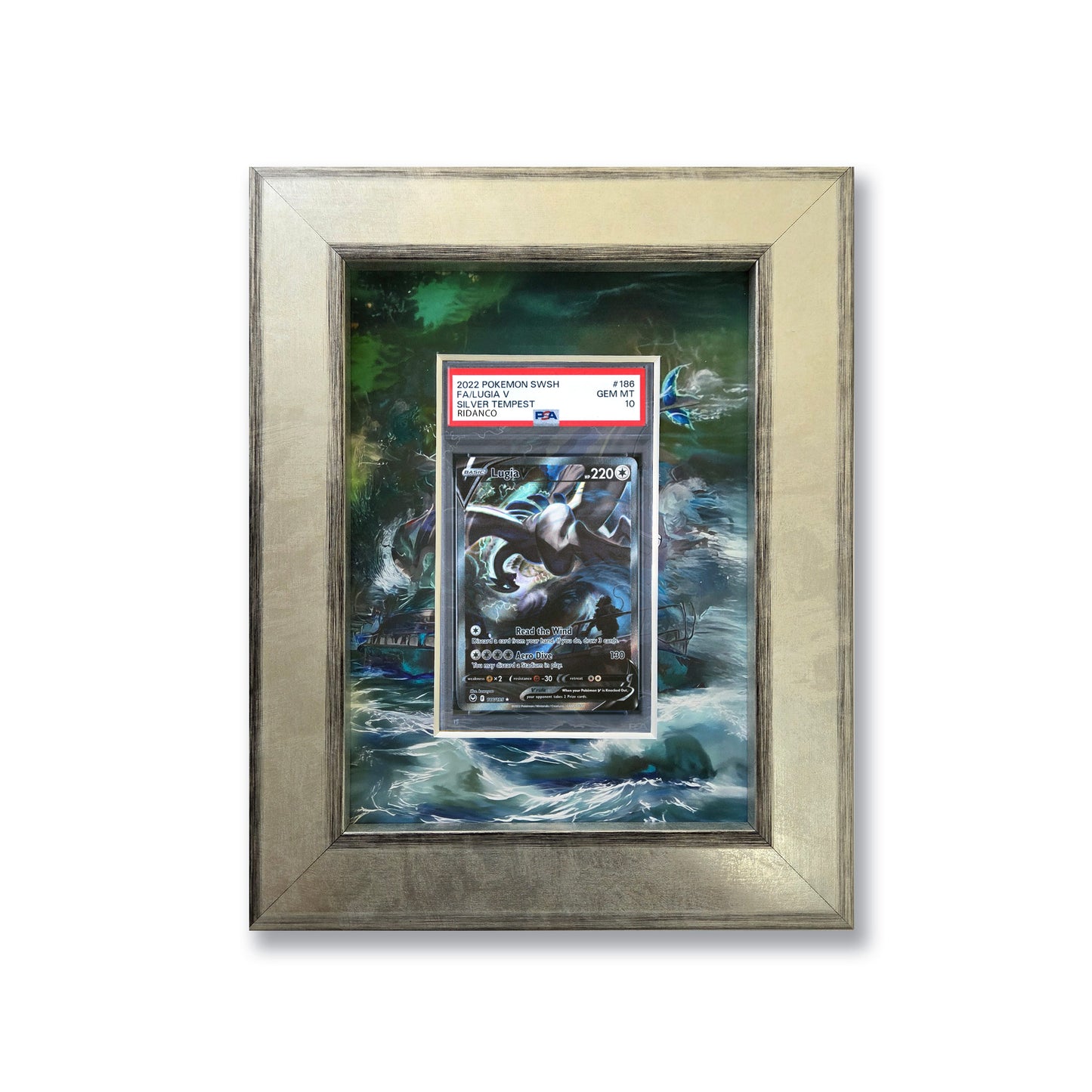 Lugia V Print 1 Graded Card Slab Frame | 33x30mm 'Showpiece'