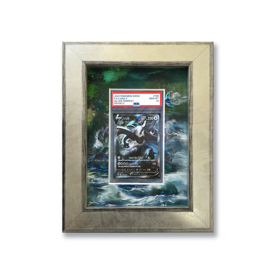 Lugia V Print 1 Graded Card Slab Frame | 33x30mm 'Showpiece'
