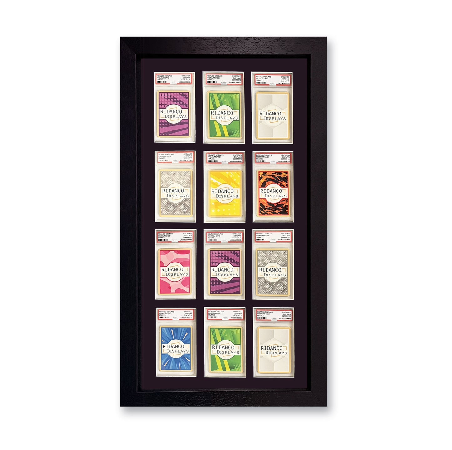 12 (4x3) Graded Card Slab Frame | Black, 39x29mm