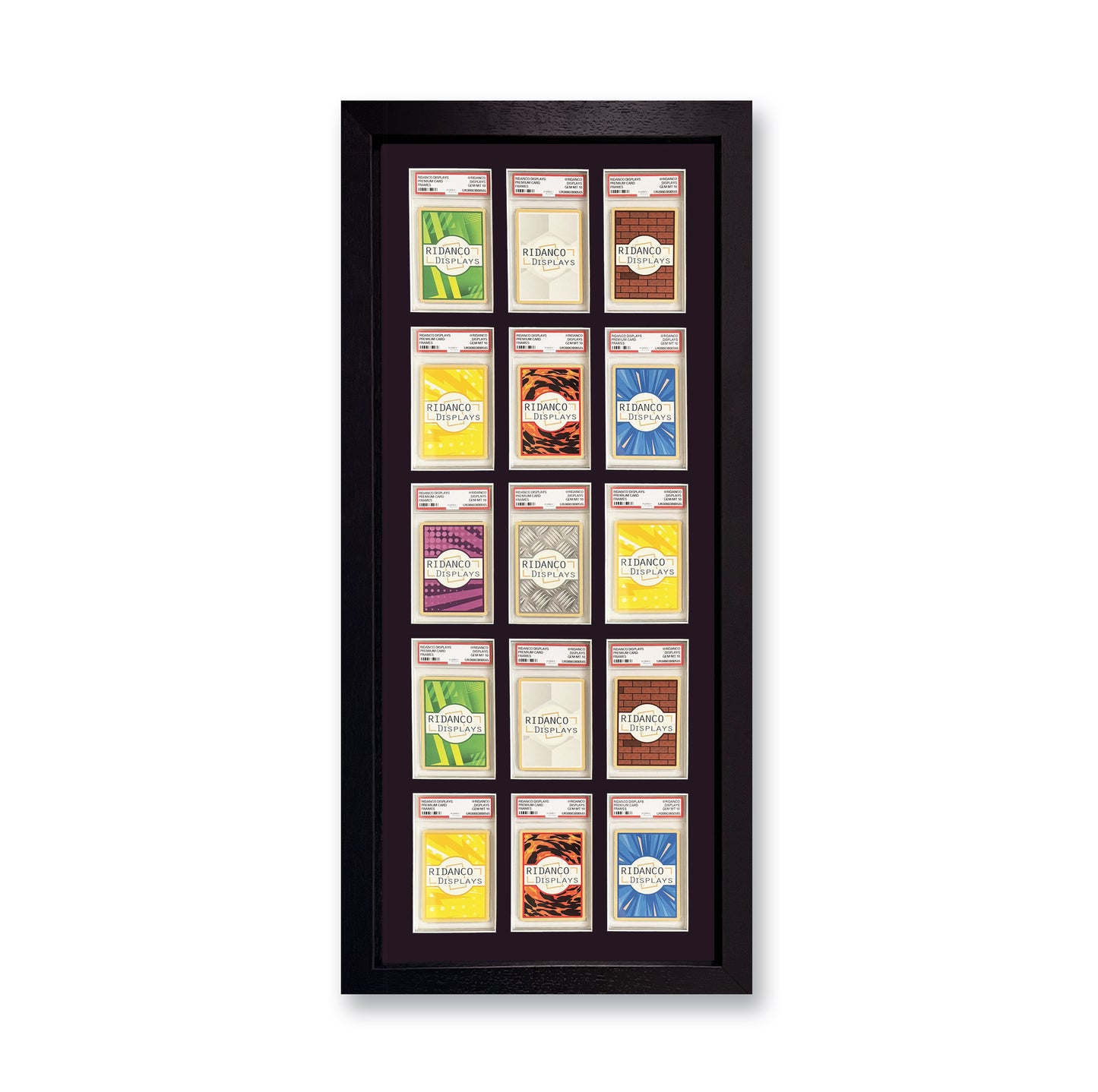 15 (5x3) Graded Card Slab Frame | Black, 39x29mm
