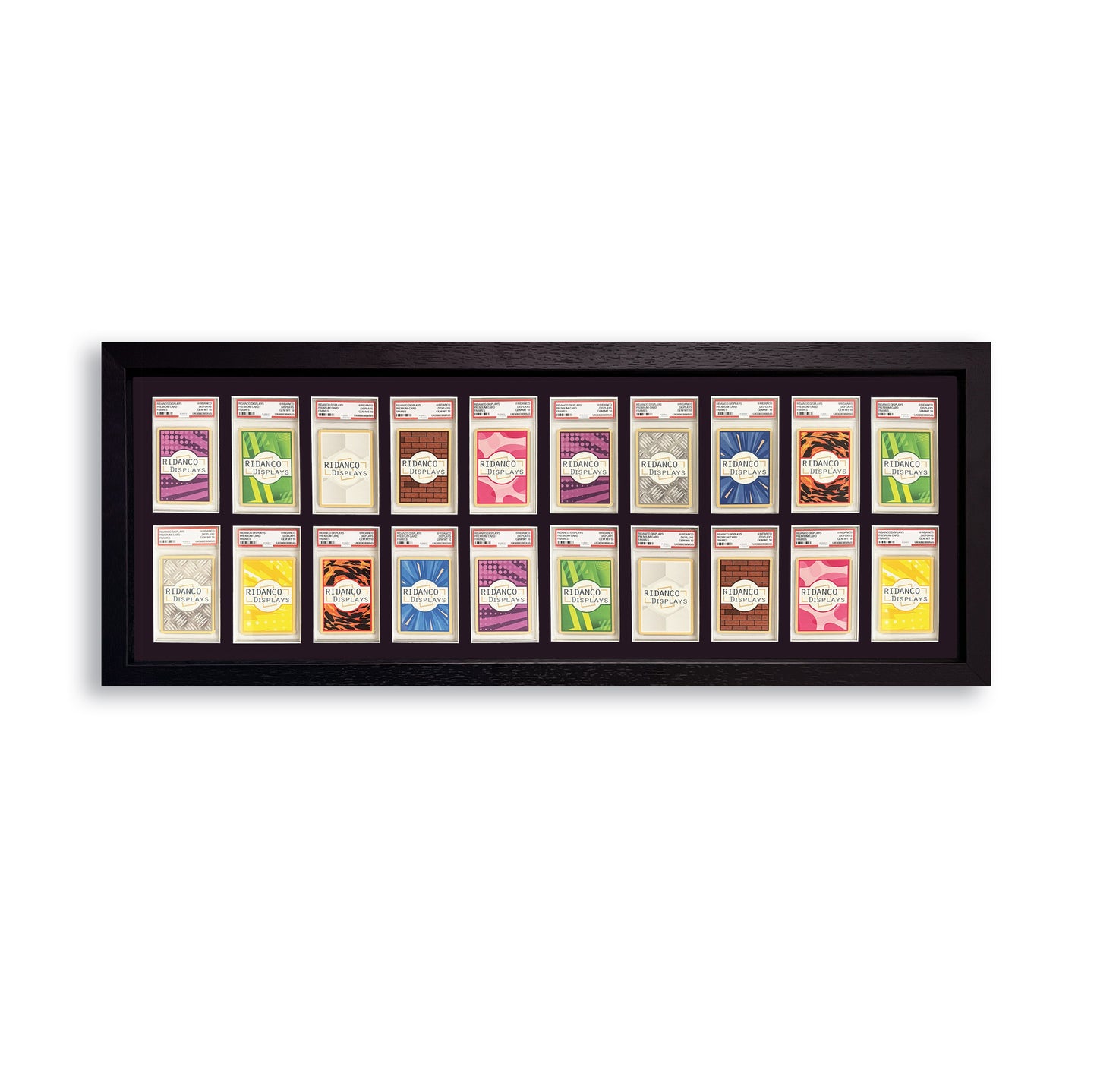 20 (2x10) Graded Card Slab Frame | Black, 39x29mm