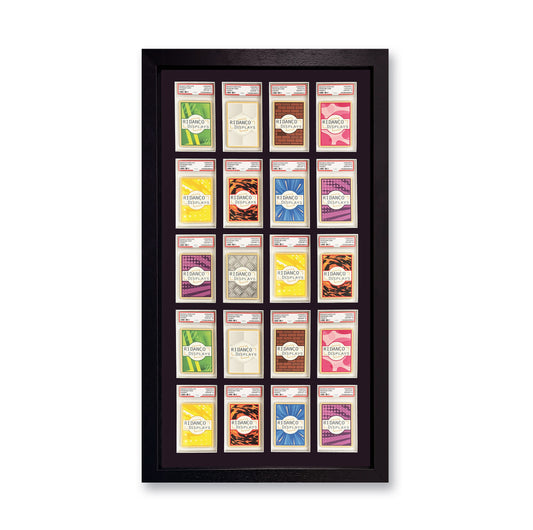 20 (5 rows of 4) Graded Card Slab Frame | Black, 39x29mm