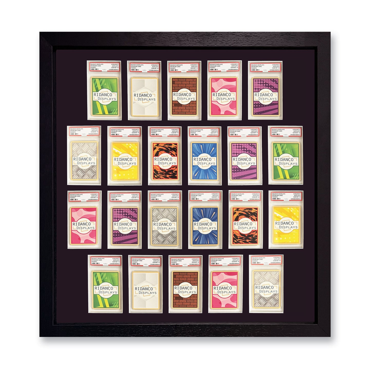 22 (5,6,6,5) Graded Card Slab Frame | Black, 39x29mm