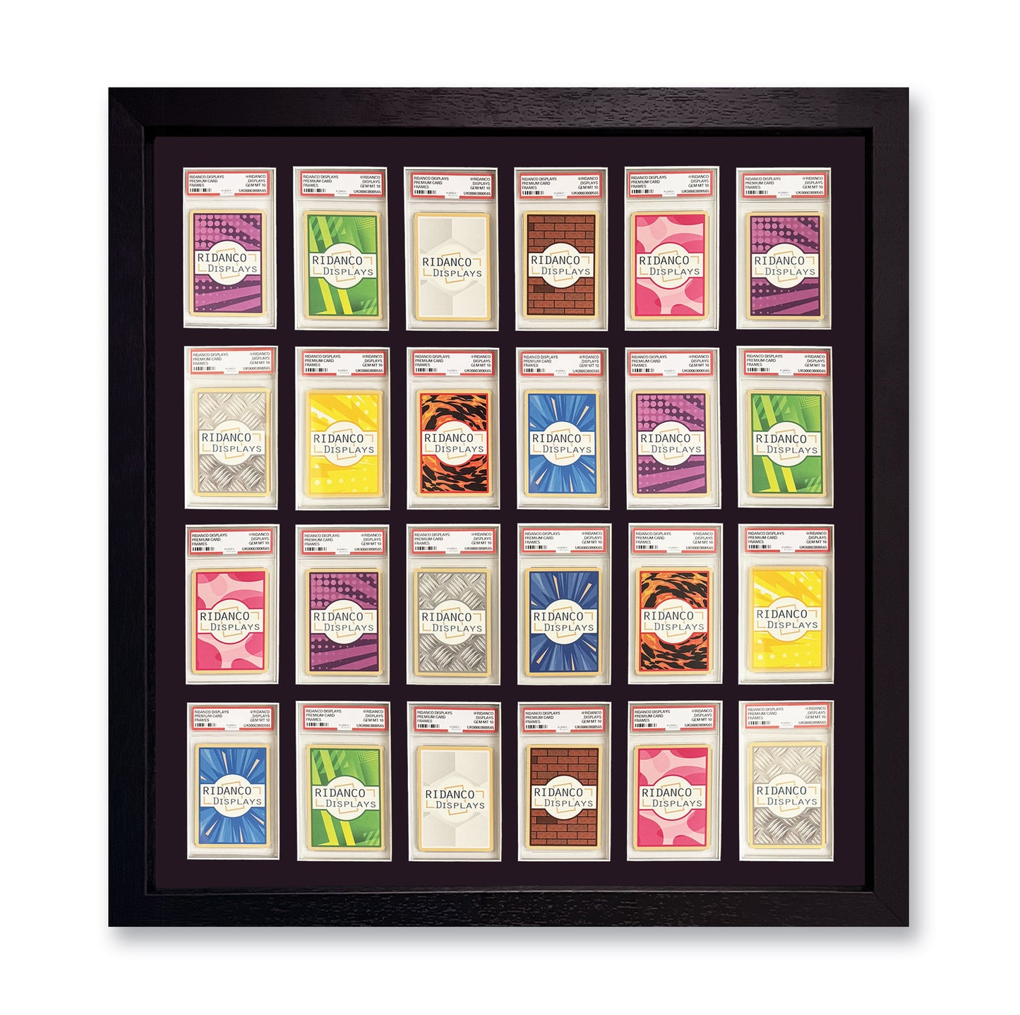 24 (4x6) Graded Card Slab Frame | Black, 39x29mm