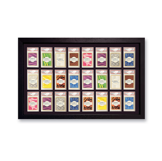 24 (3x8) Graded Card Slab Frame | Black, 39x29mm