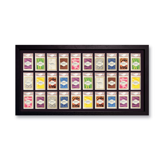 30 (3x10) Graded Card Slab Frame | Black, 39x29mm