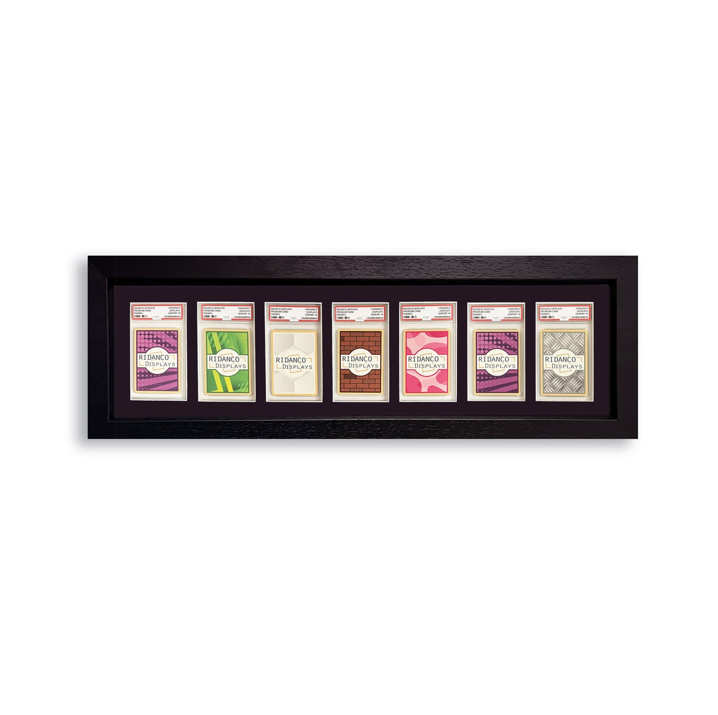 7 (1x7) Graded Card Slab Frame | Black, 39x29mm