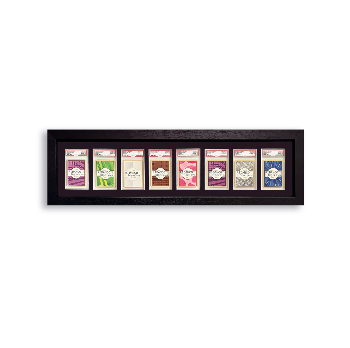 8 (1x8) Graded Card Slab Frame | Black, 39x29mm