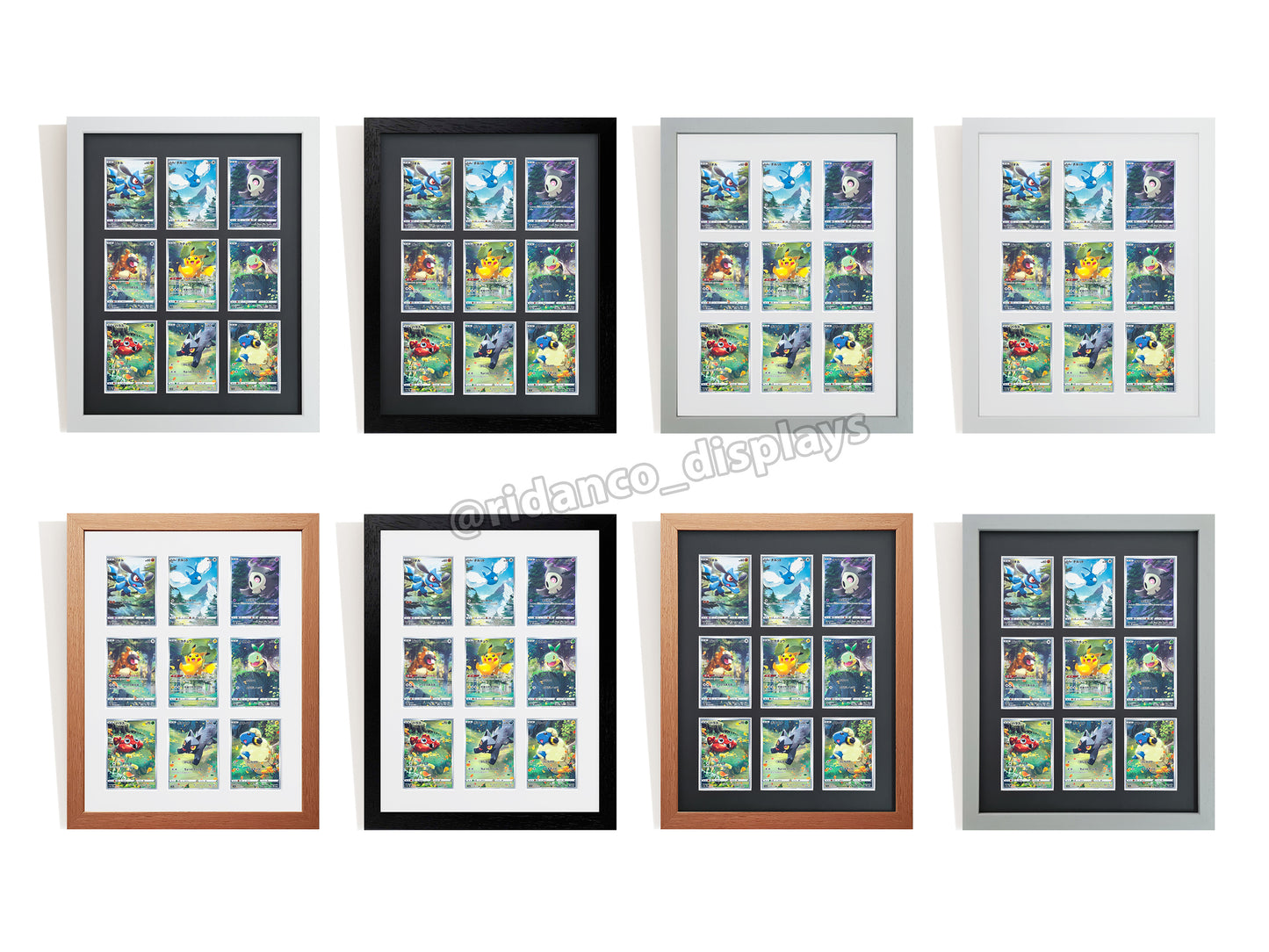 Grass Starter Pokemon 151 Evo Line Print 3 Raw Card Frame