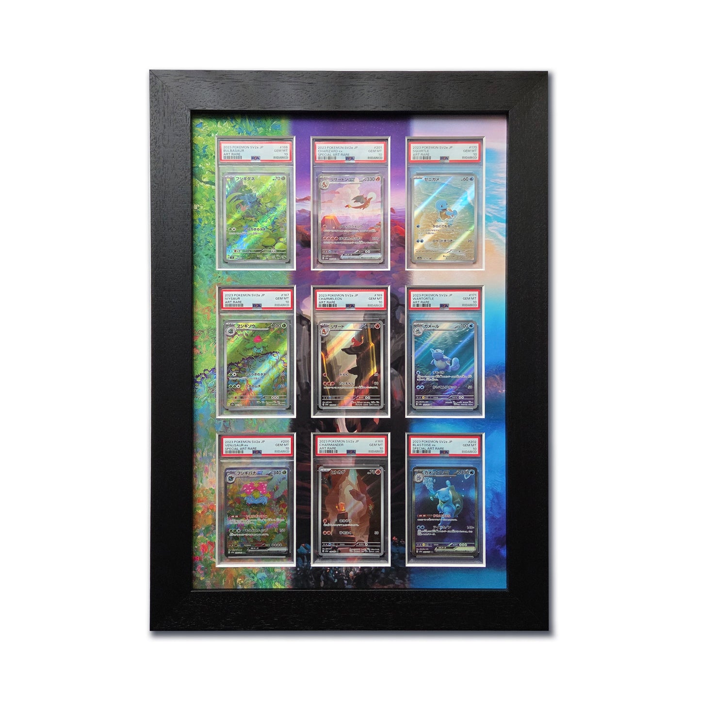 Pokemon 151 Evo Line Print 9 Slab Frame