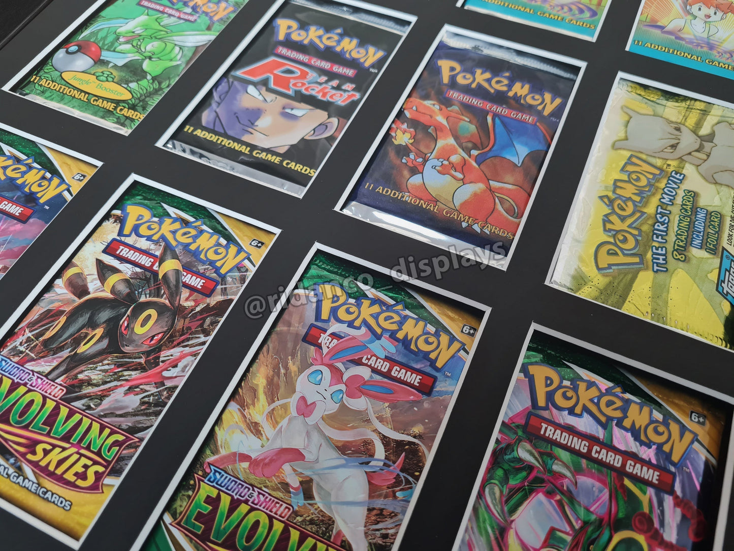 4 Booster Pack Artset Display Frame | Black, 22x22mm (2 rows of 2)