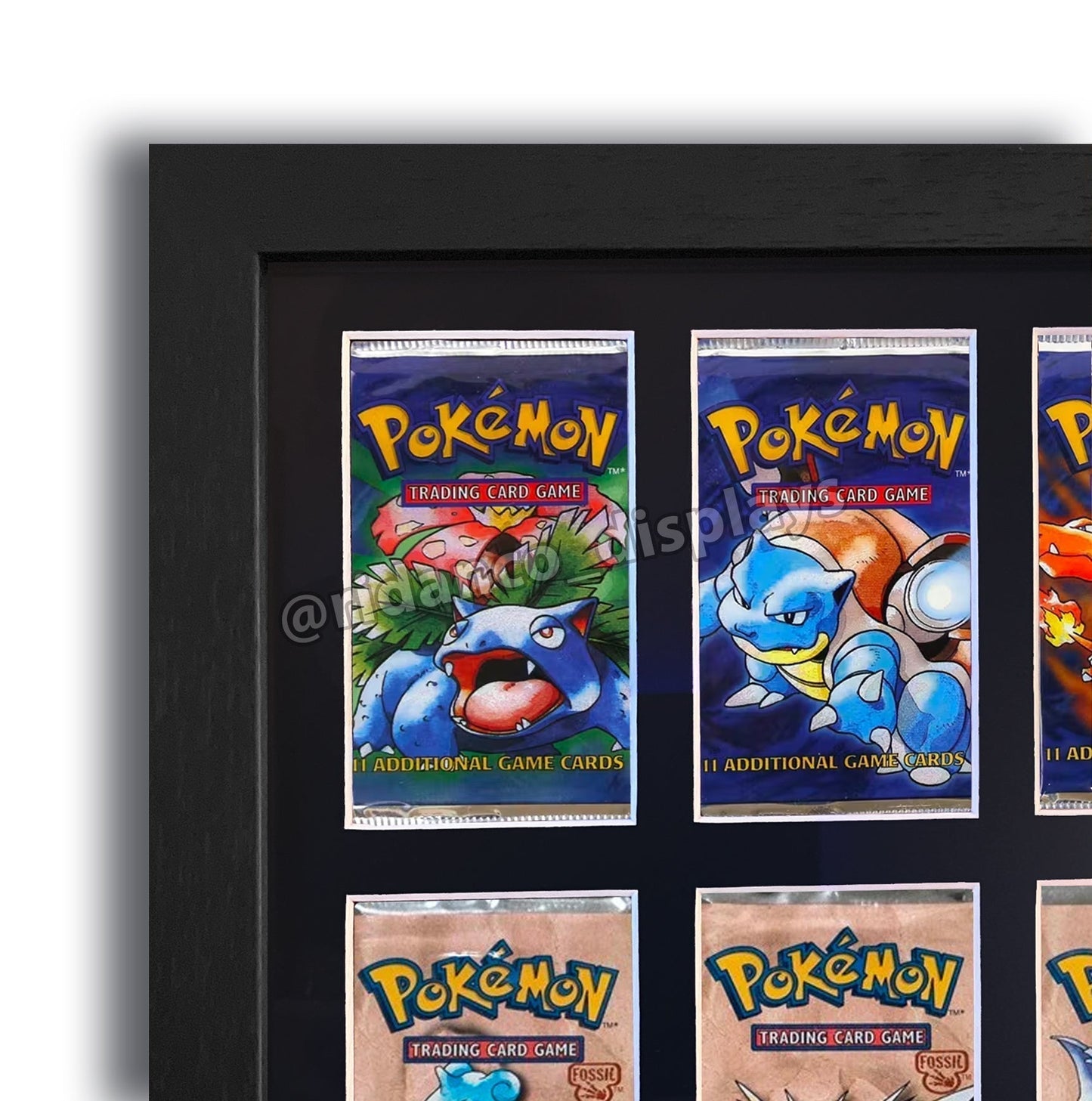 8 Booster Pack Artset Display Frame | Black, 22x22mm