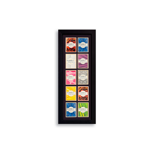 10 (2x5) Raw Trading Card Display Frame | Black