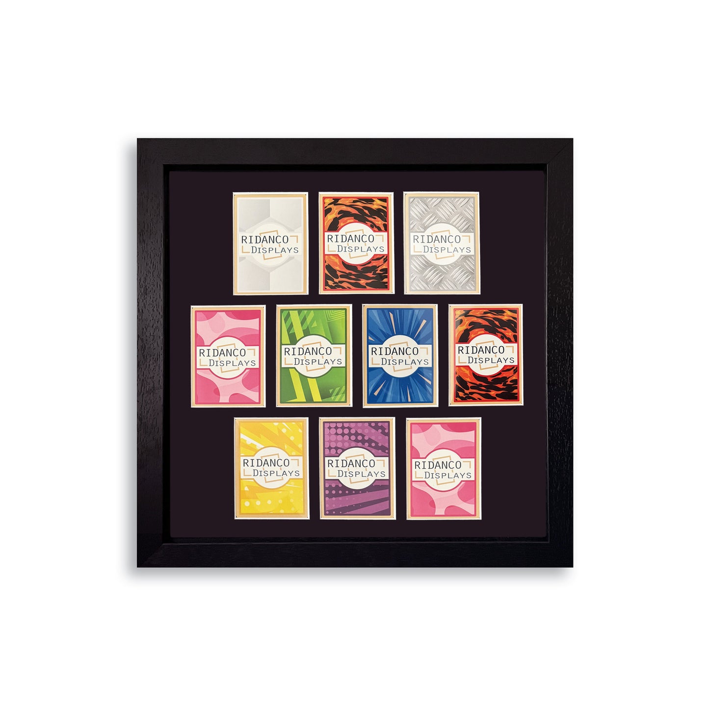 10 (3,4,3) Raw Trading Card Display Frame | Black