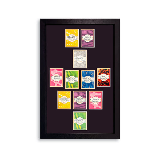 11 (GK + 3,4,1,2 Football Formation) Raw Card Display Frame | Black