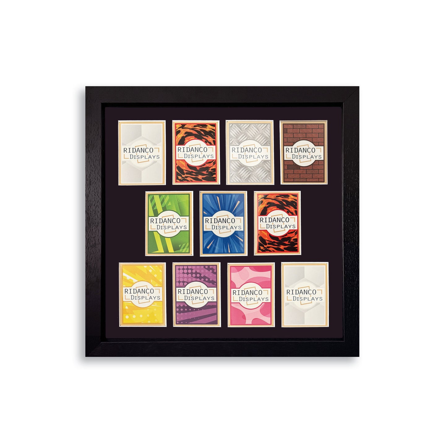 11 (4,3,4) Raw Trading Card Display Frame | Black