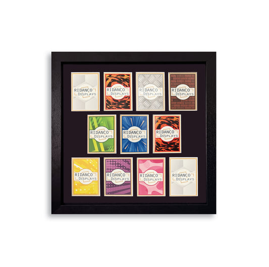 11 (4,3,4) Raw Trading Card Display Frame | Black