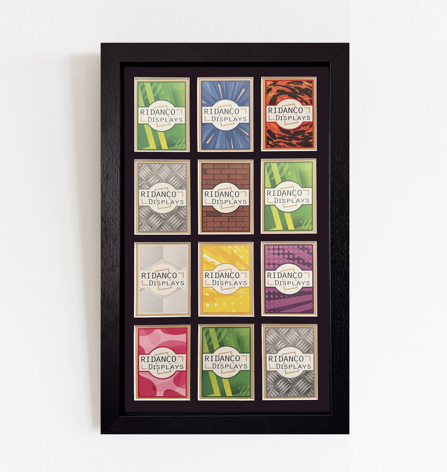 12 (3x4) Raw Trading Card Display Frame | Black