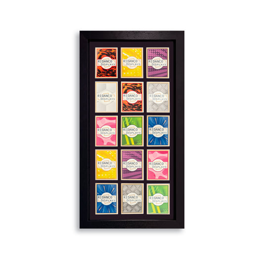 15 (3x5) Raw Trading Card Display Frame | Black