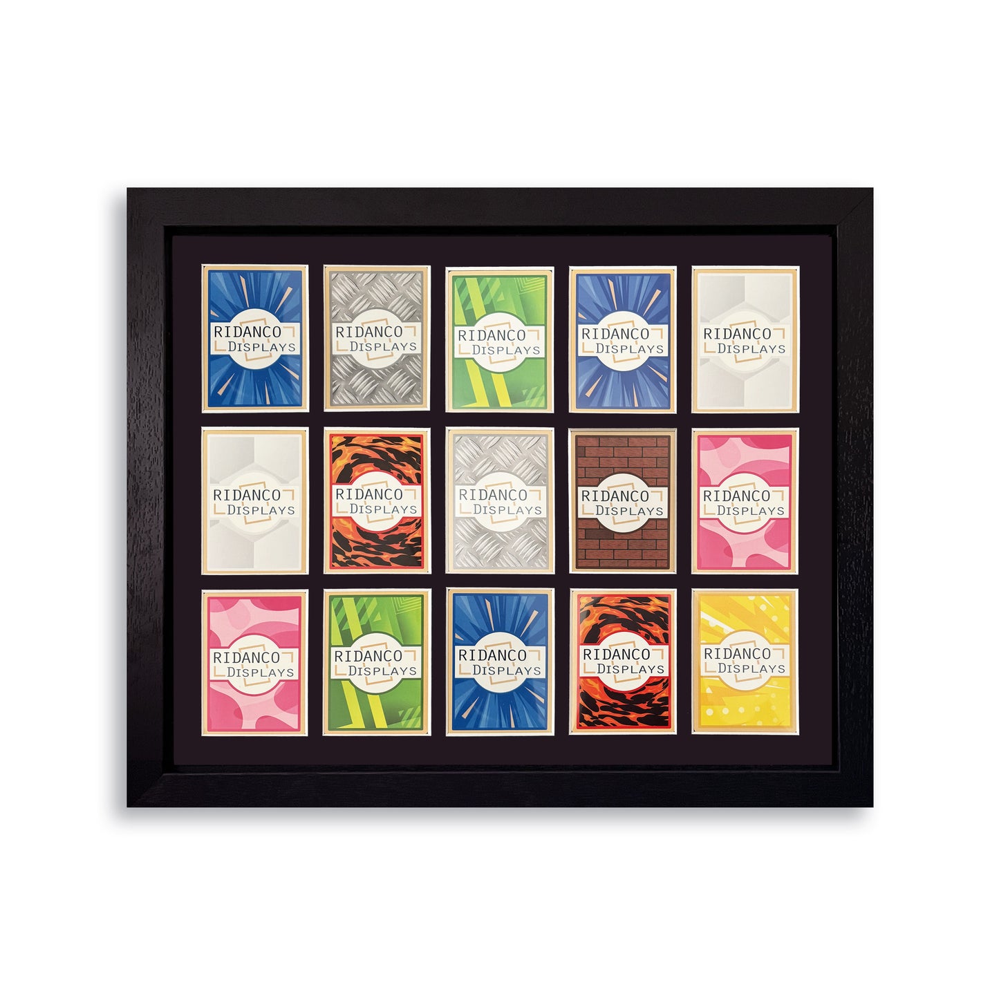 15 (5x3) Raw Trading Card Display Frame | Black