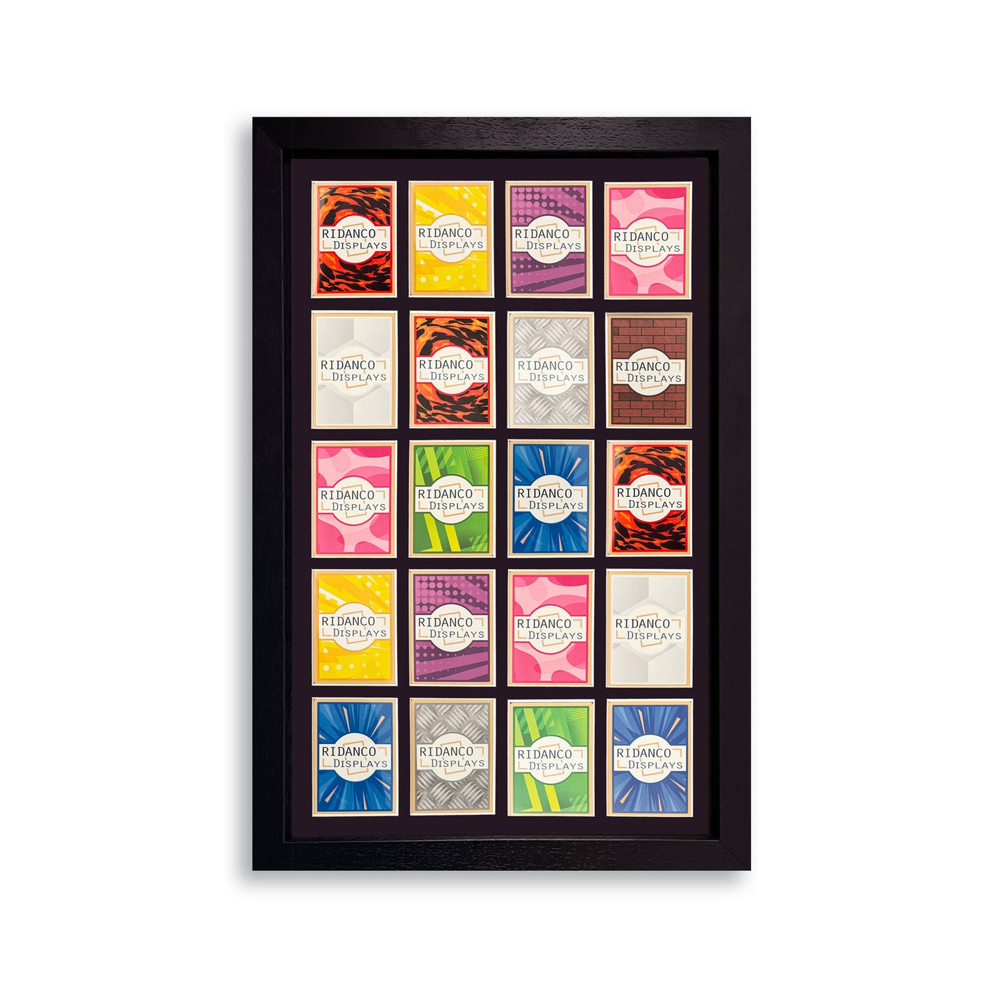 20 (4x5) Raw Trading Card Display Frame | Black