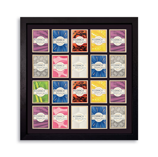 20 (5x4) Raw Trading Card Display Frame | Black
