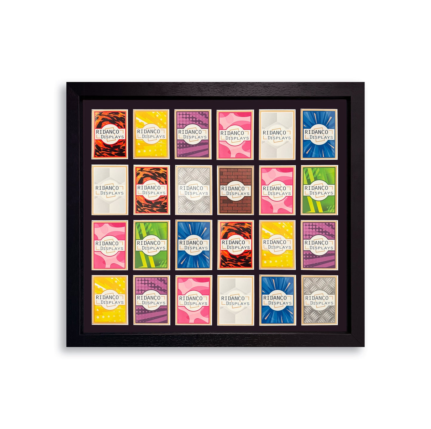 24 (6x4) Raw Trading Card Display Frame | Black