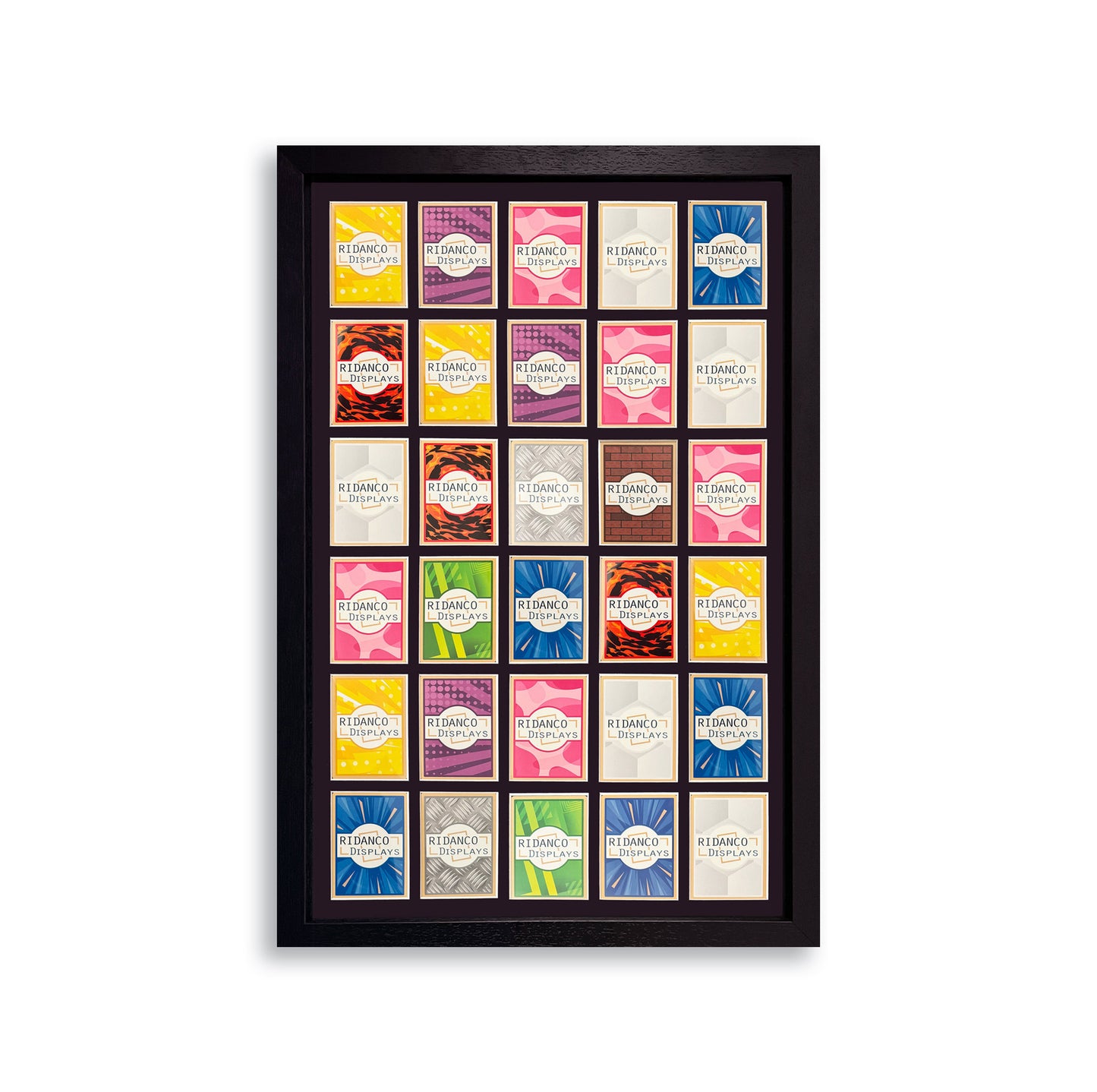 30 (5x6) Raw Trading Card Display Frame | Black