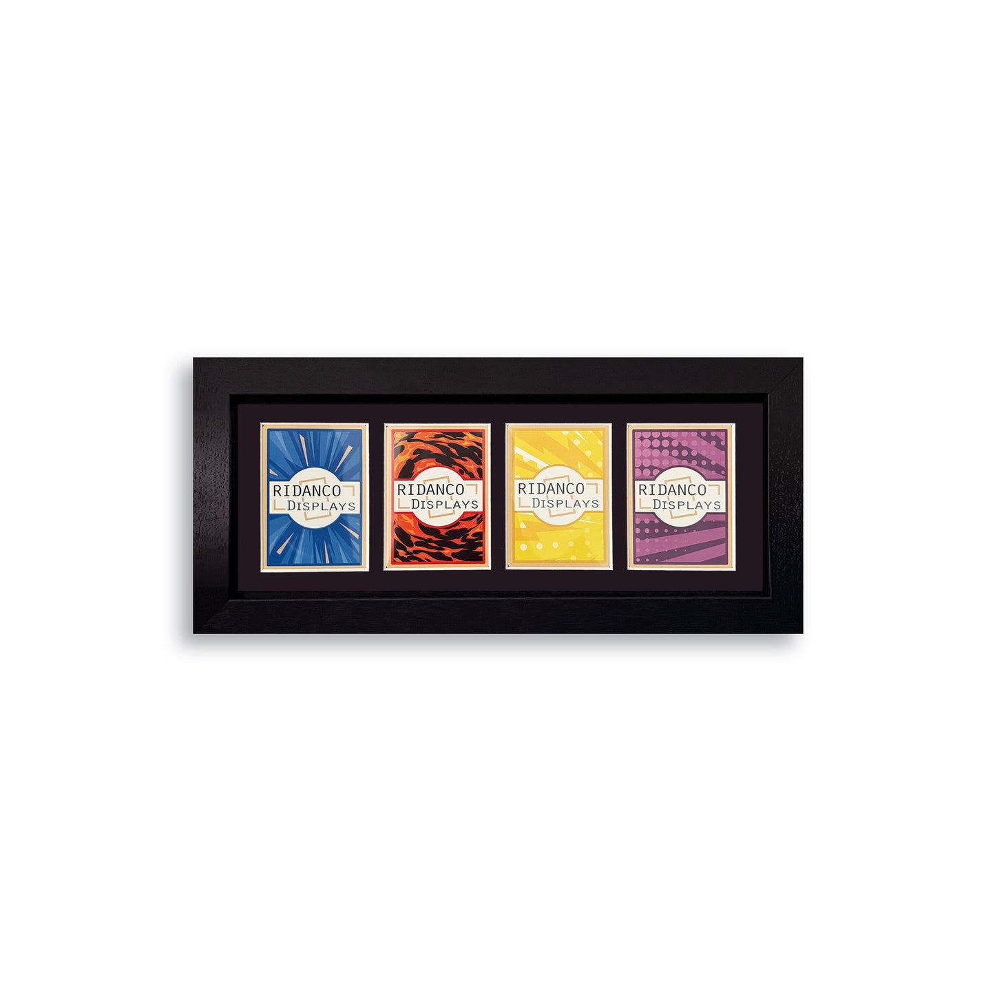 4 (1x4) Raw Trading Card Display Frame | Black