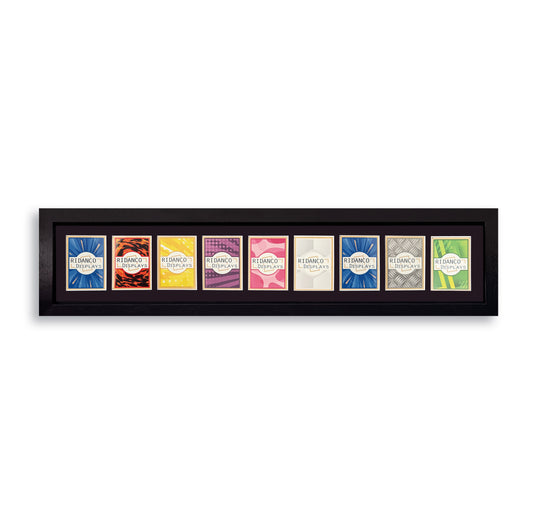 9 Raw (1x9) Trading Card Display Frame | Black, 39x29mm