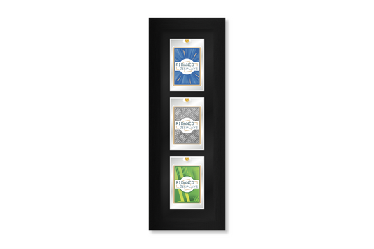 3 (3x1 Layout) Magnetic (One-Touch) Cases Frame | Black