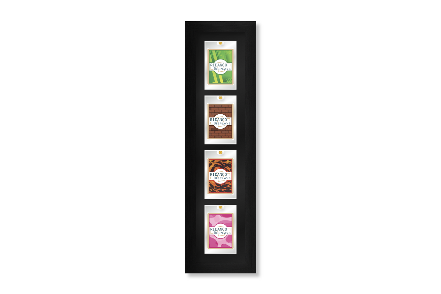 4 (4x1 Layout) Magnetic (One-Touch) Cases Frame | Black