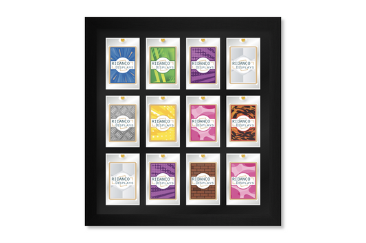 12 (3 rows of 4) Magnetic (One-Touch) Cases Frame | Black