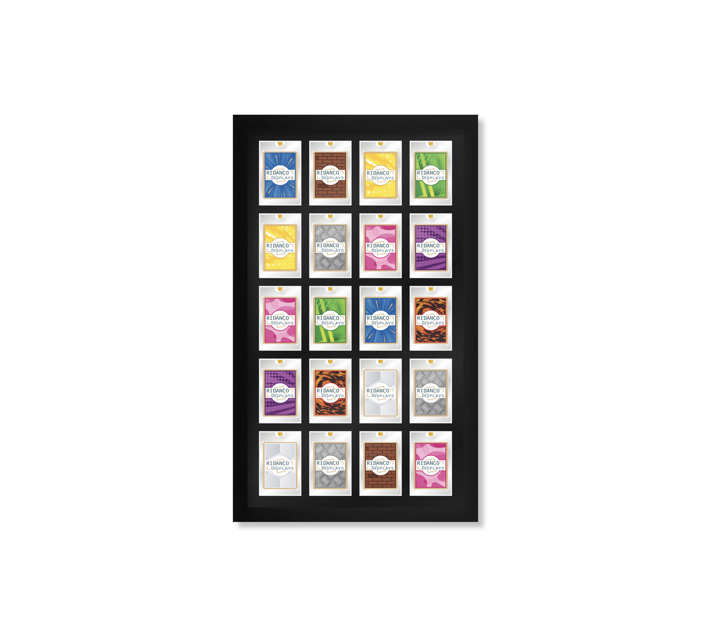 20 (5 rows of 4) Magnetic (One-Touch) Cases Frame | Black